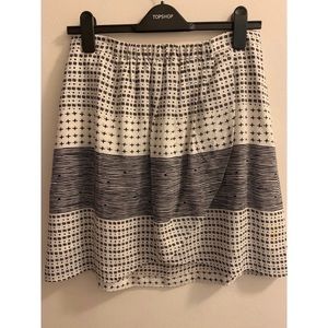 Madewell silk wrap print skirt